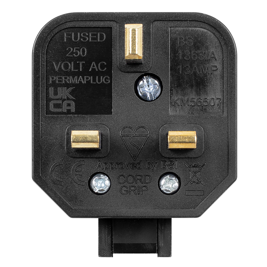 13A Heavy-Duty Plug - Black