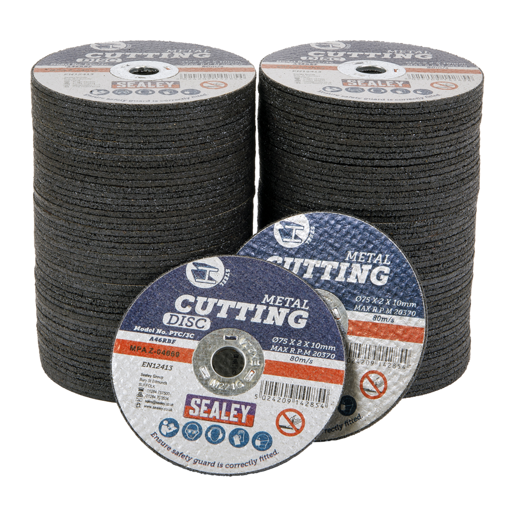 75 x 2mm Cutting Disc 10mm Bore - Pack of 100