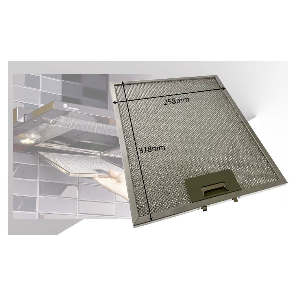 Universal Metal Cooker Hood Grease Filter 258mm x 318mm | Compatible Replacement by Ufixt