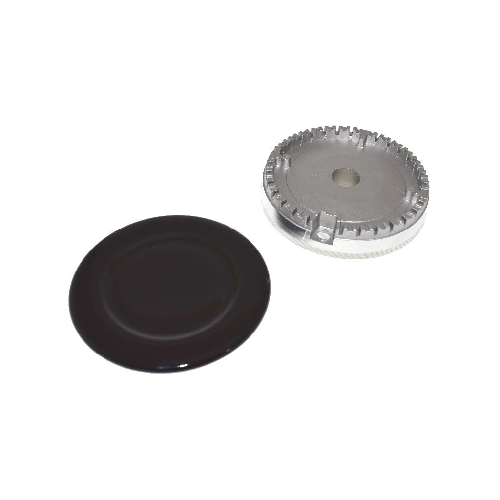 Universal Cooker Oven Gas Hob Burner Base and Cap Set 100 mm | Compatible Replacement by Ufixt