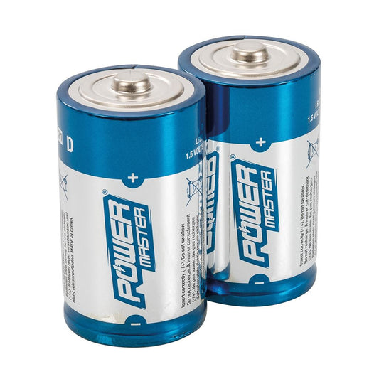 Powermaster D-Type Super Alkaline Battery LR20 2pk - 2pk