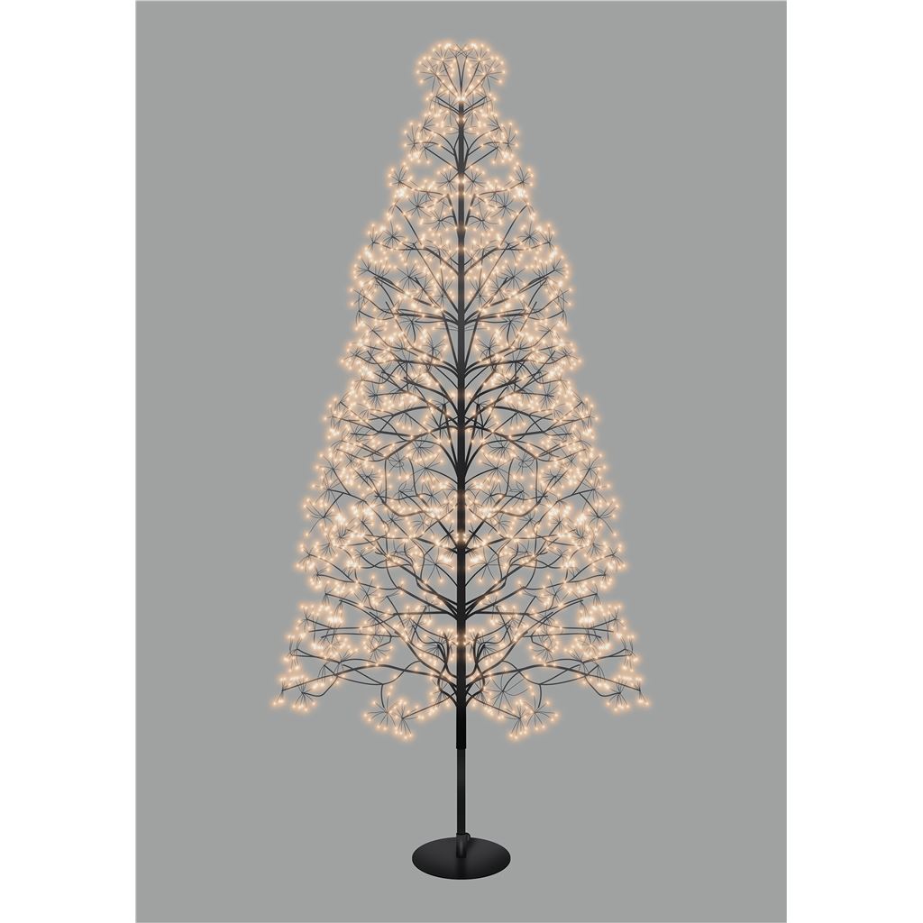 Xmas Haus Pre Lit Firework Tree with Copper Gold Micro LEDs and Timer