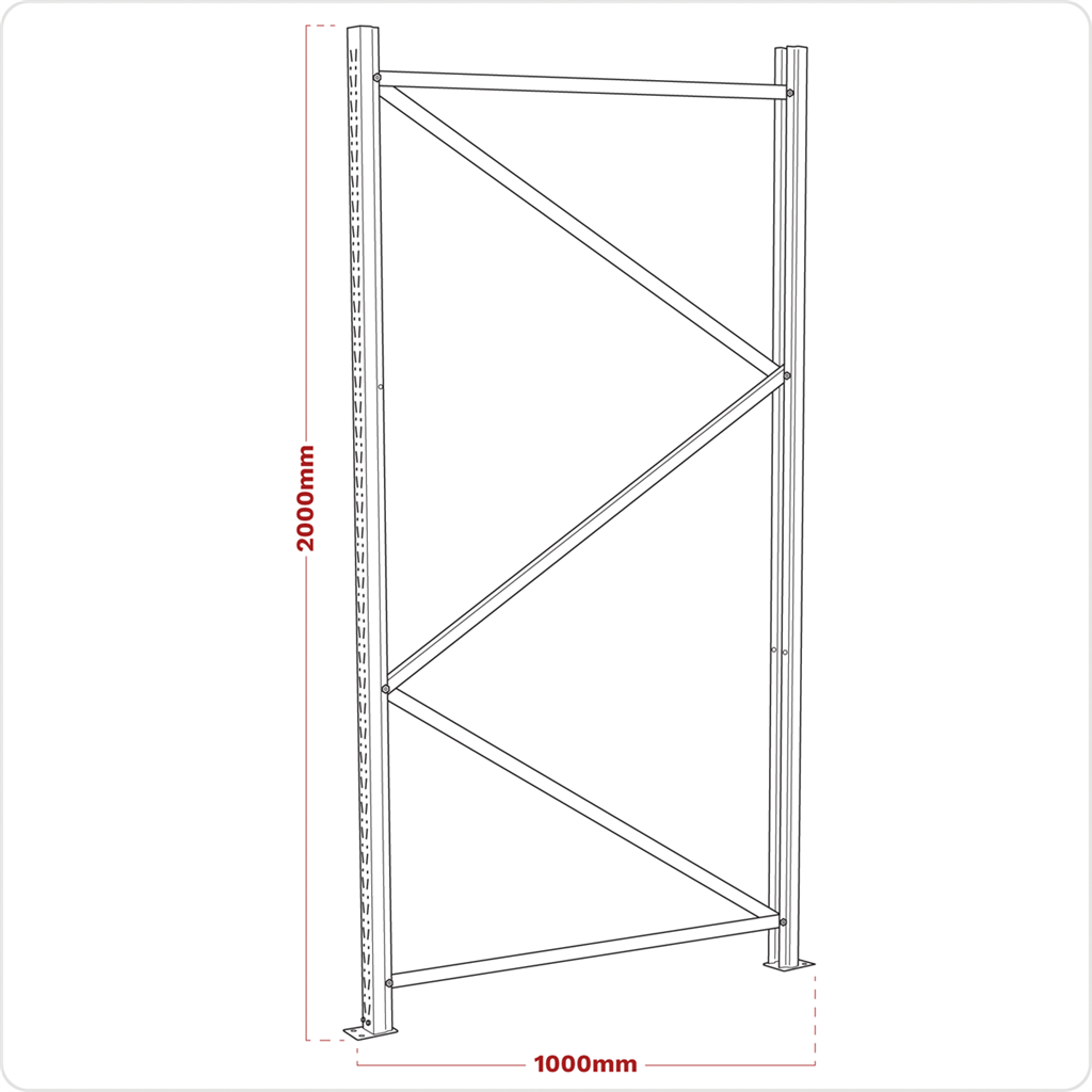 Frame One End 2000 x 1000mm