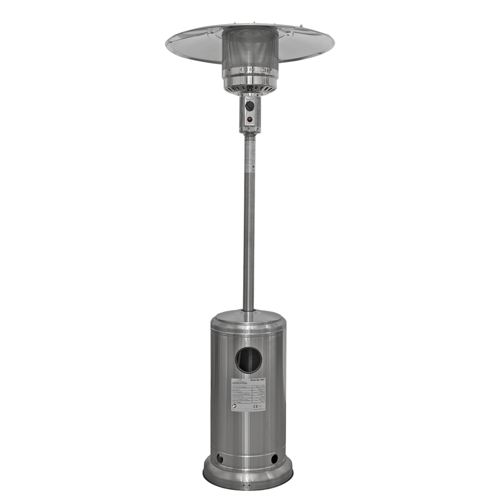 Dellonda Outdoor Garden Gas Patio Heater 13kW Commercial & Domestic Use, Stainless Steel