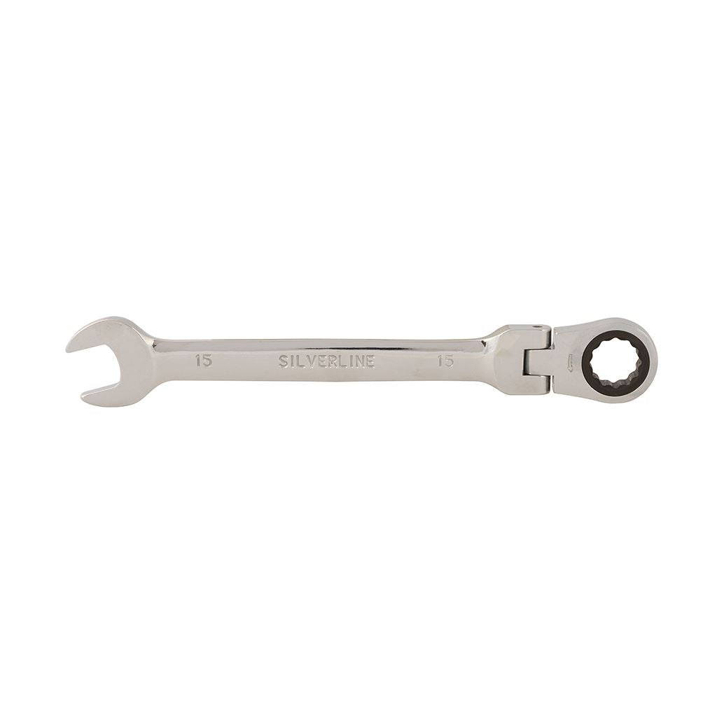 Silverline Flexible Head Ratchet Spanner - 15mm