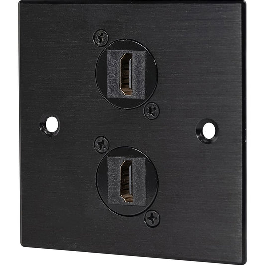 2 x HDMI Feedthrough Wall Plate