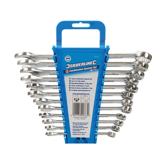 Silverline Combination Spanner Set 12pce - 8 - 19mm