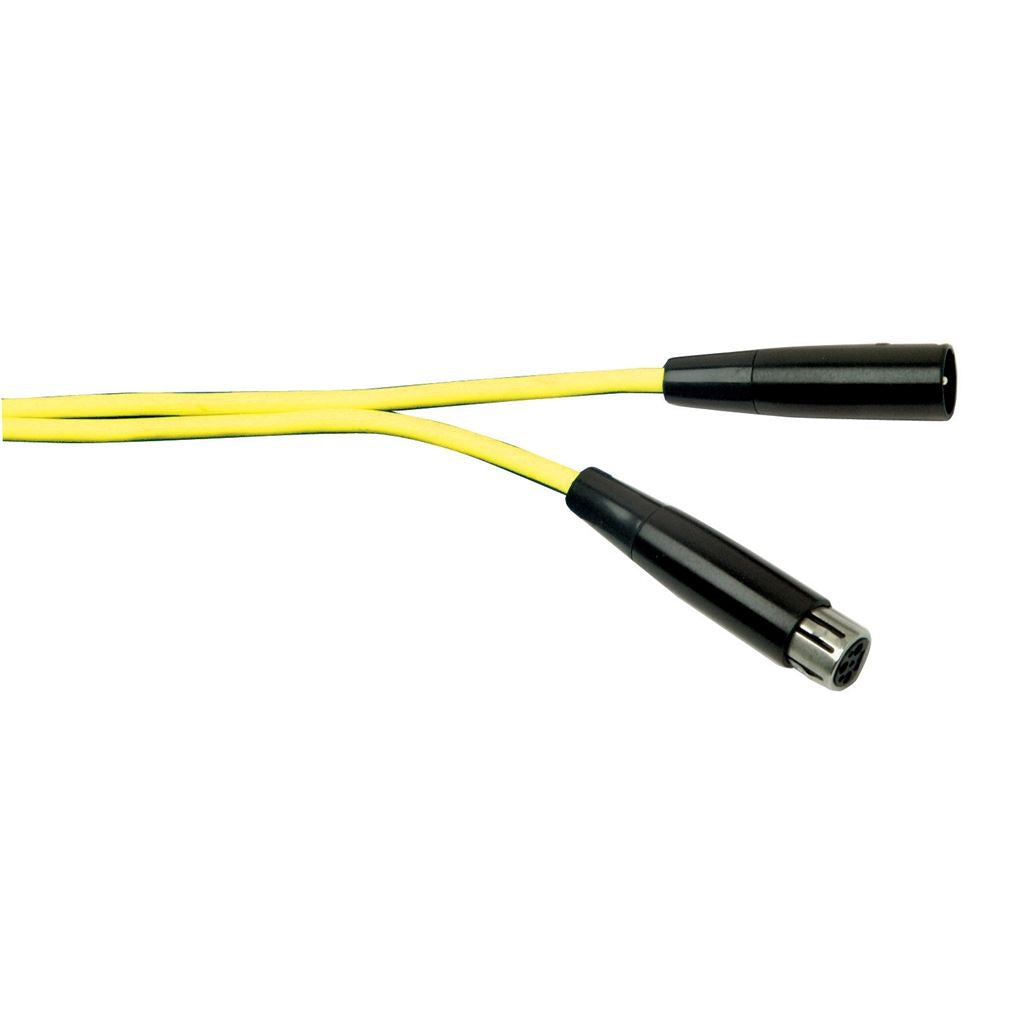 6m Fluorescent XLR to XLR Microphone Lead With Metal Connectors