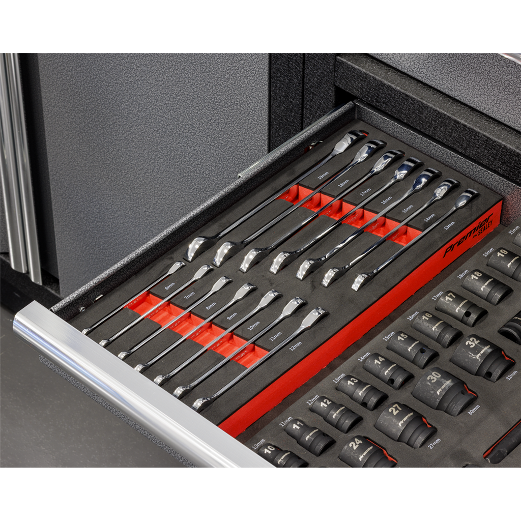 Premier Ratchet Spanner Set with Tool Tray 14pc