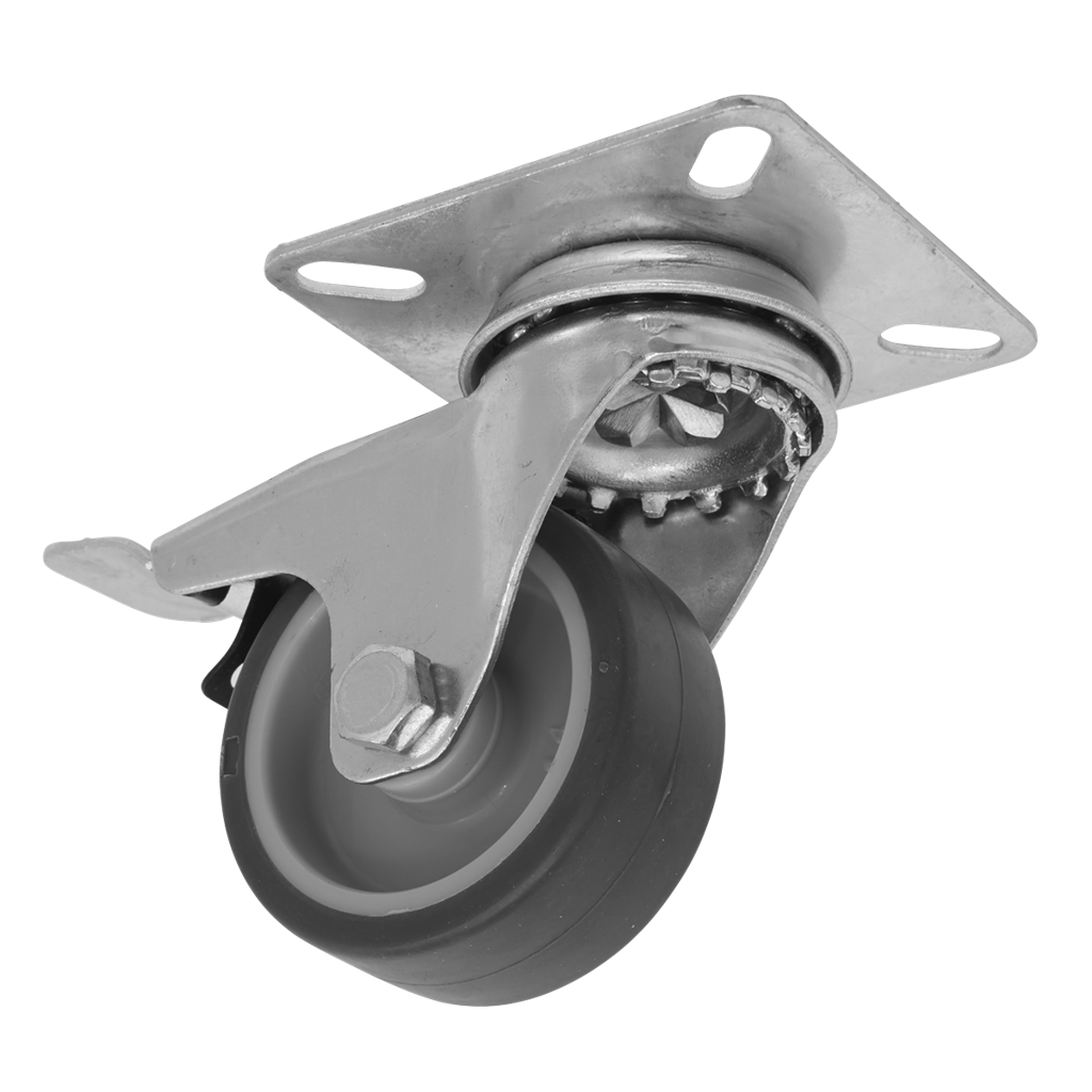 50mm Castor Wheel with Swivel Plate & Total Lock