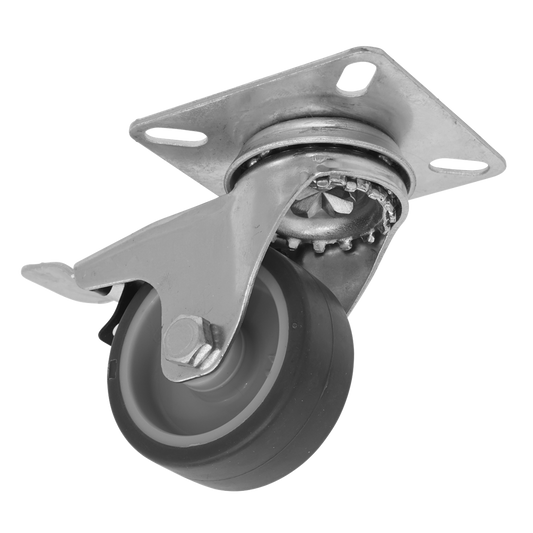 50mm Castor Wheel with Swivel Plate & Total Lock