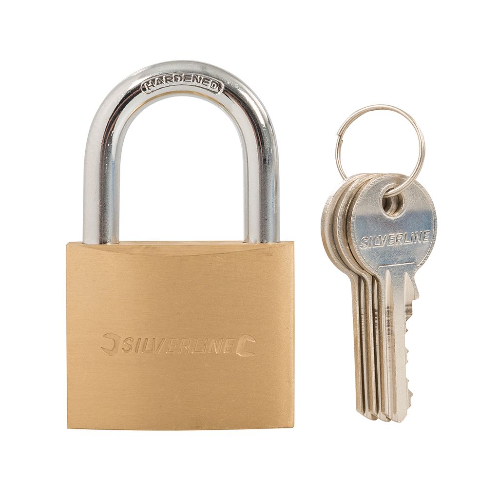 Silverline Brass Padlock - 50mm