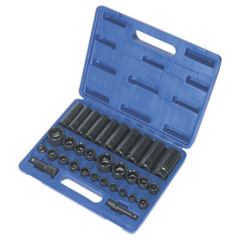 Premier Metric/Imperial Impact Socket Set 3/8" & 1/2"Sq Drive 32pc