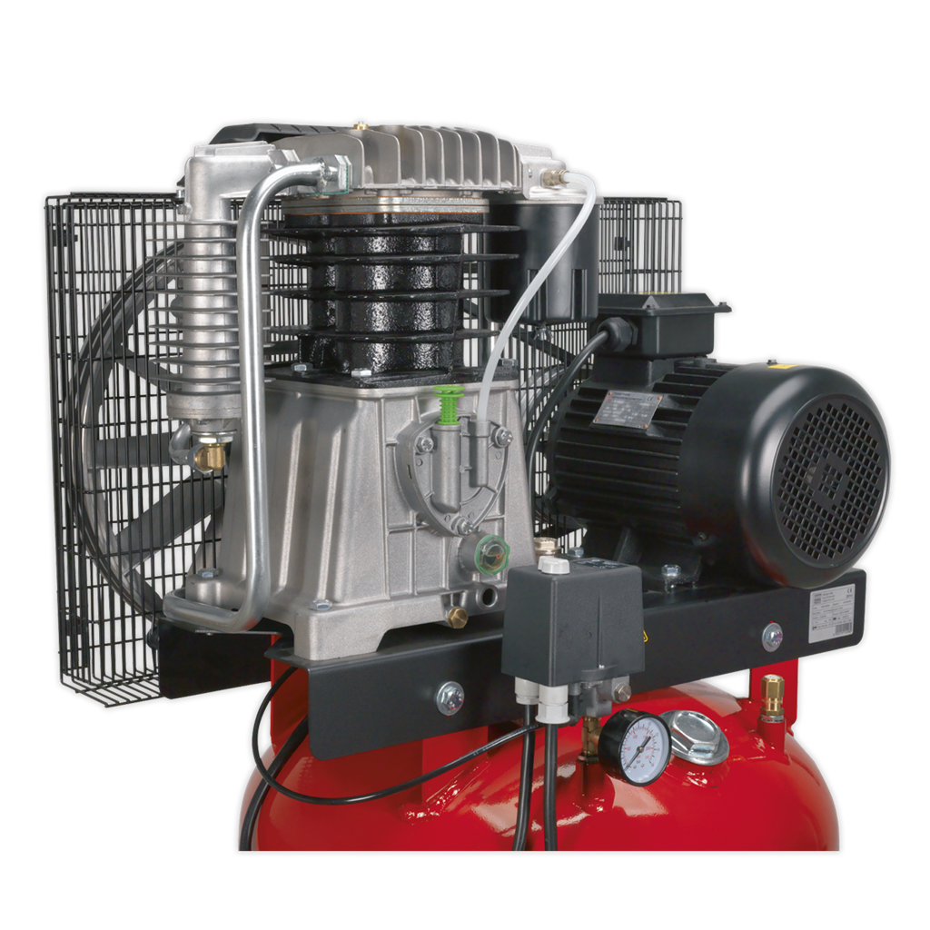 270L Vertical Belt Drive Air Compressor with Cast Cylinders 7.5hp 2-Stage