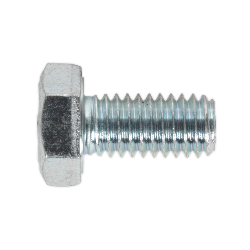 8.8 Zinc Plated HT Setscrew M6 x 12mm, DIN 933 - Pack of 50