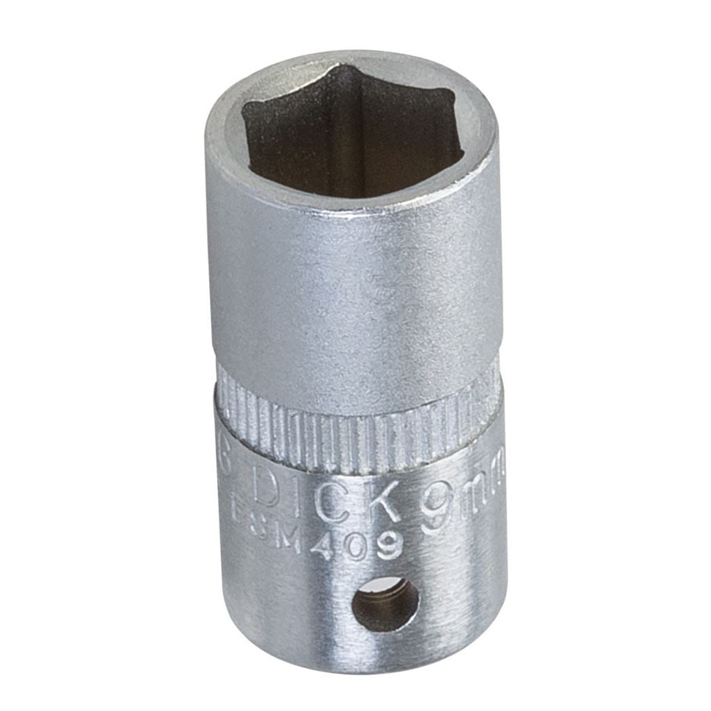 King Dick Socket SD 1/4" Metric 6pt - 9mm