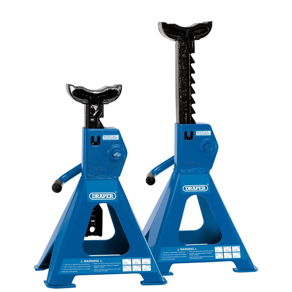 Ratcheting Axle Stands, 2 Tonne (Pair)