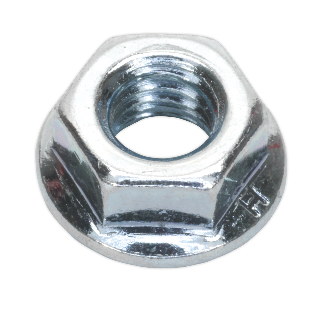 Zinc Plated Serrated Flange Nut M6 - Pack of 100