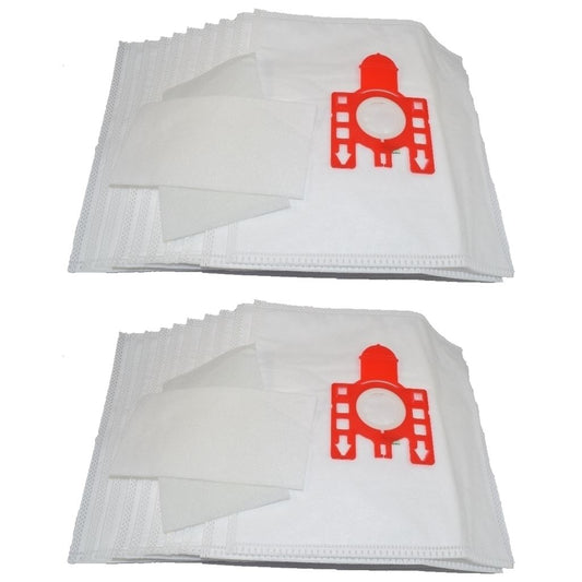 20 x FJM Bags To Fit Miele Type Vacuum Cleaner + Filters (Cat & Dog, Red Tab) | Ufixt