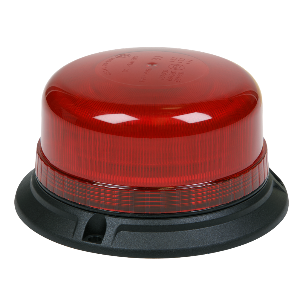 Warning Beacon with Bolt Fixing 3 x 6.5mm SMD LED 12/24V - Red