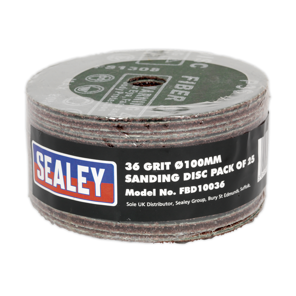 100mm Sanding Disc 36Grit - Pack of 25