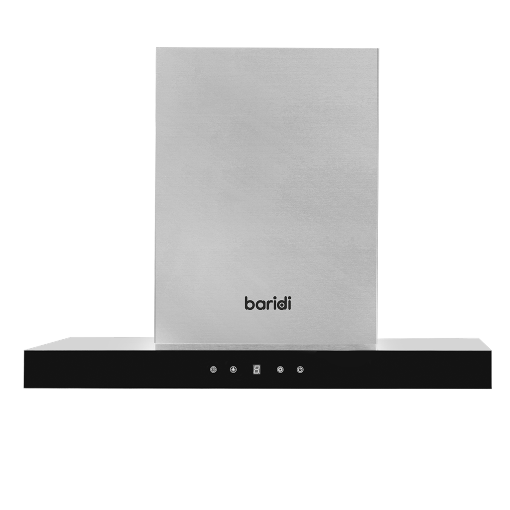 Baridi T-Shape Chimney Cooker Hood with Carbon Filters 60cm - Stainless Steel