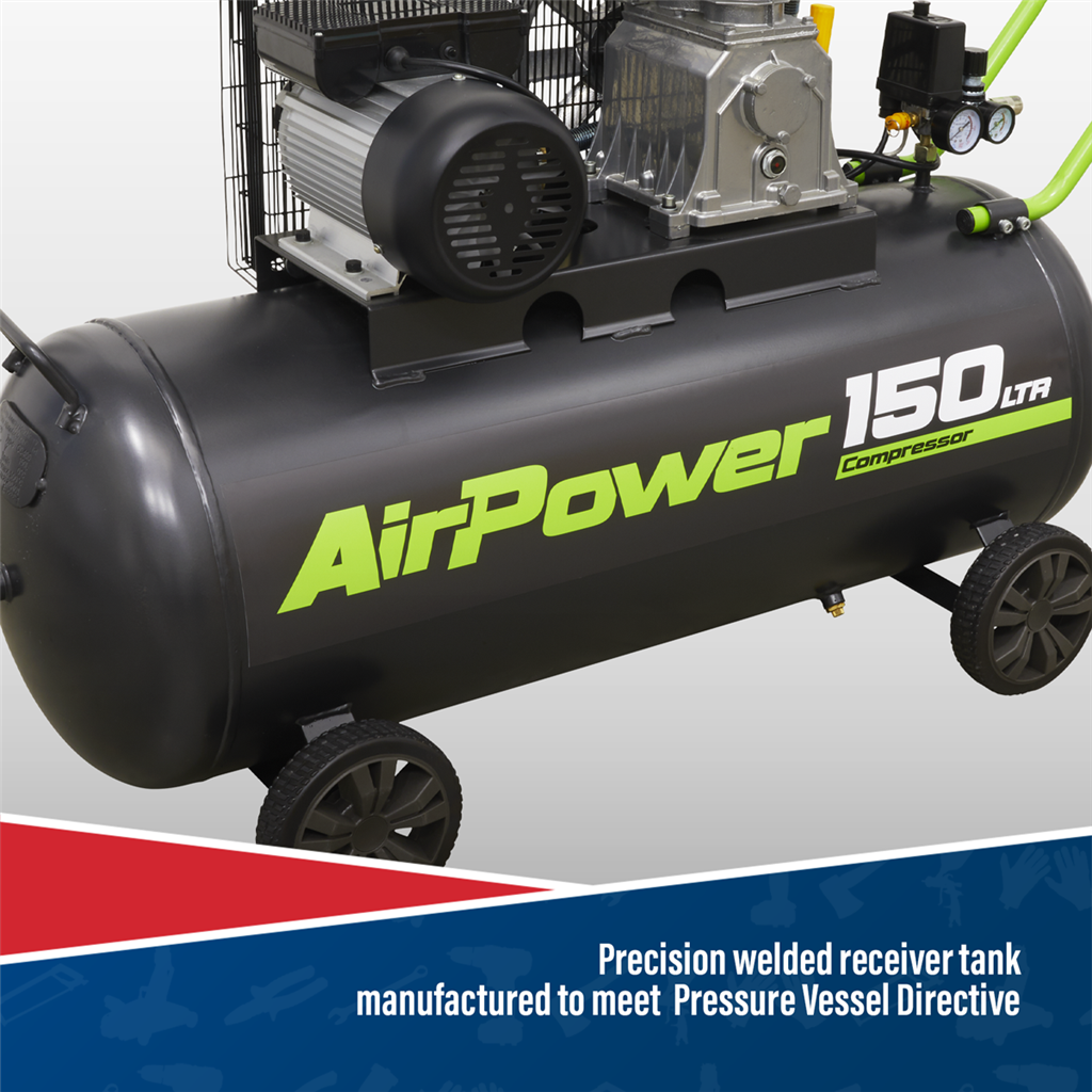 150L Belt Drive Air Compressor 3hp