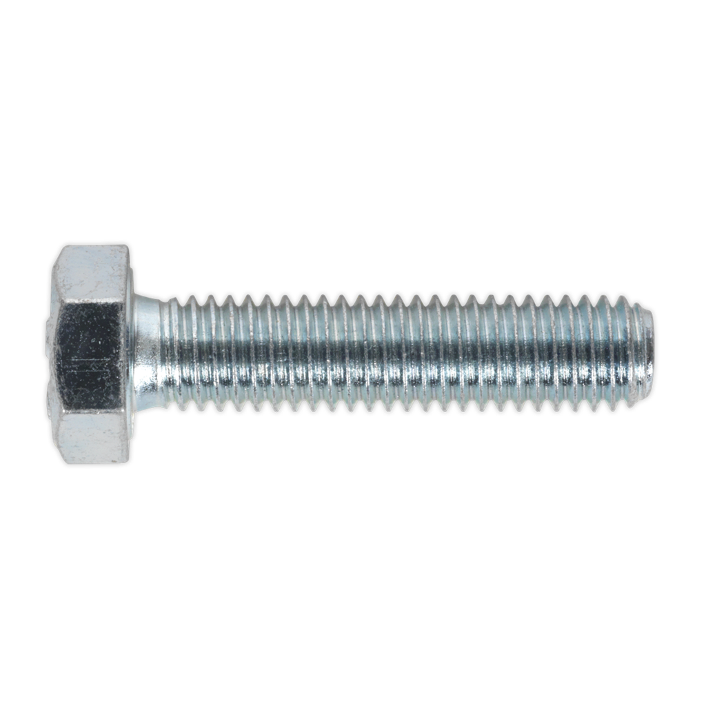 8.8 Zinc Plated HT Setscrew M8 x 35mm, DIN 933 - Pack of 50