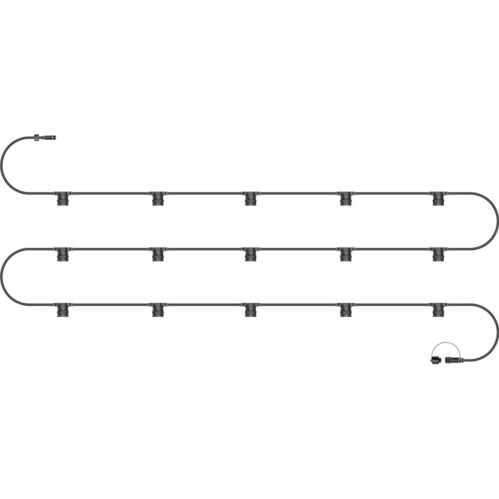 Eagle Connect E27 ES Screw Festoon Black Rubber ip44 5m