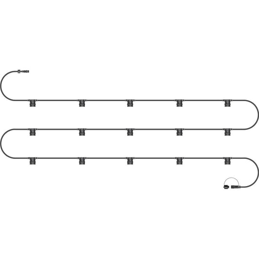 Eagle Connect E27 ES Screw Festoon Black Rubber ip44 5m