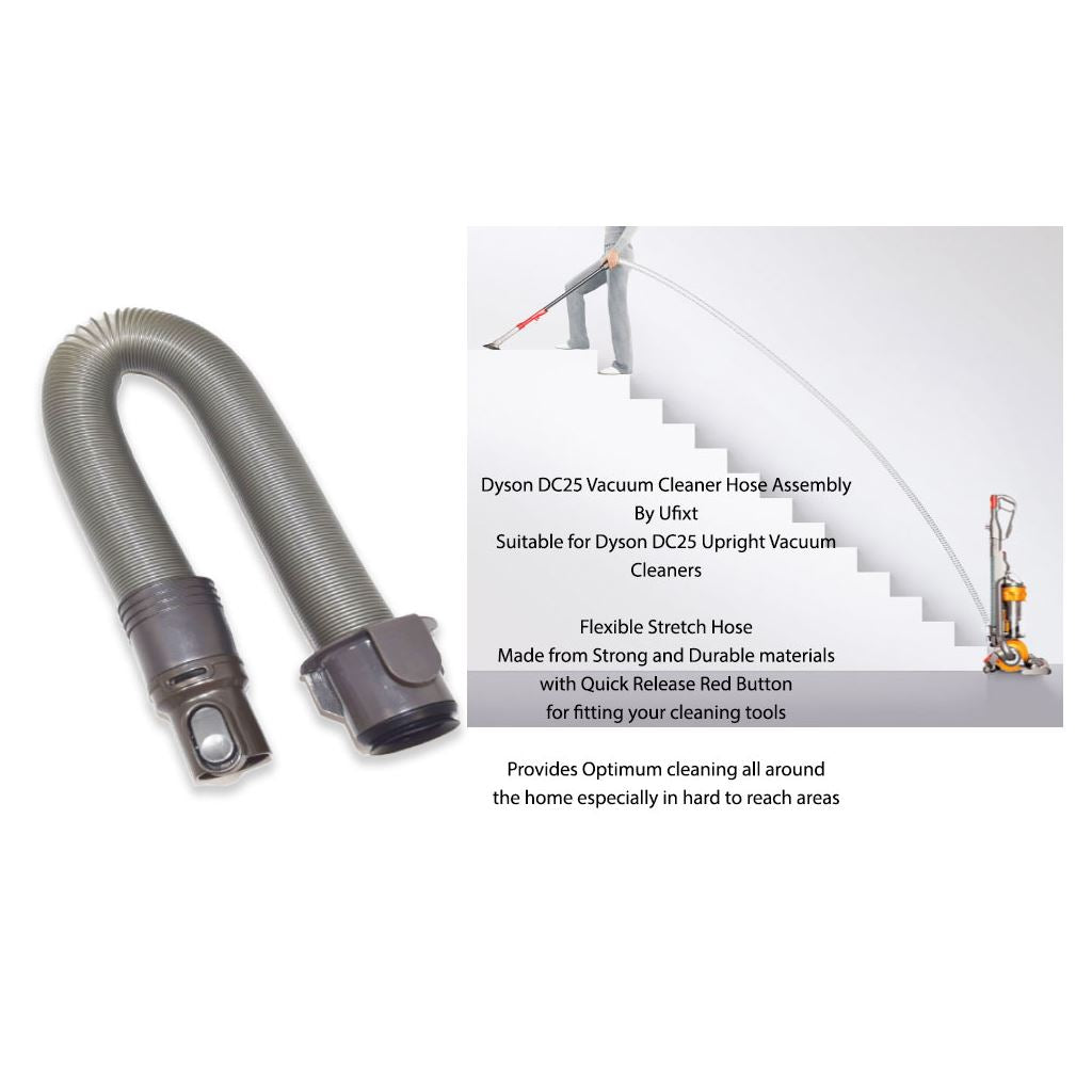 Dyson DC25 & DC25i Vacuum Cleaner Hose Assembly – Grey/Iron Silver | Compatible Replacement by Ufixt