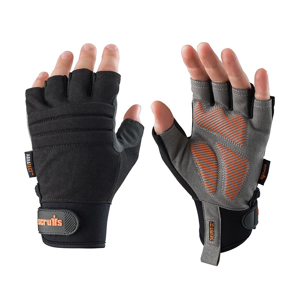 Scruffs Trade Fingerless Gloves Black - L / 9