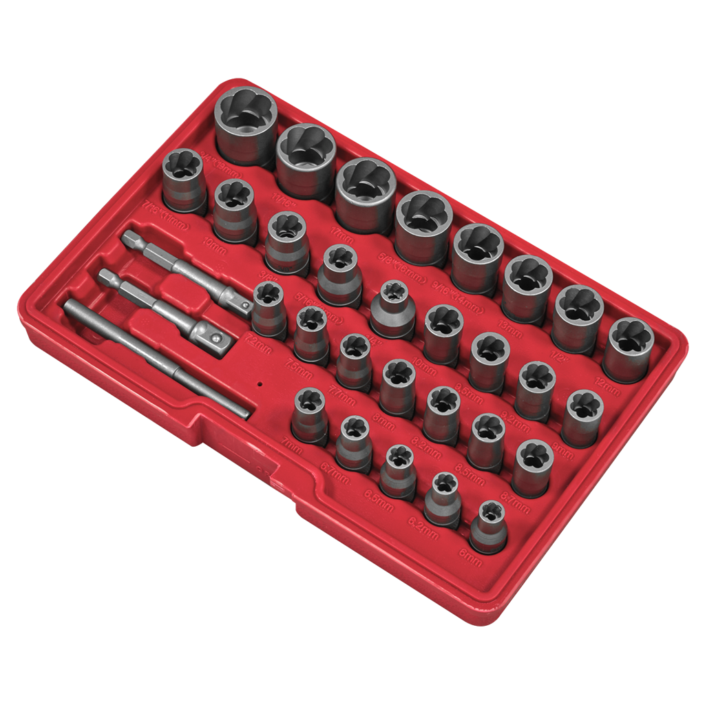 Slim Design Bolt & Nut Extractor Set 32pc