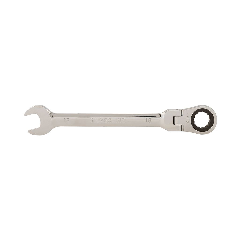 Silverline Flexible Head Ratchet Spanner - 18mm