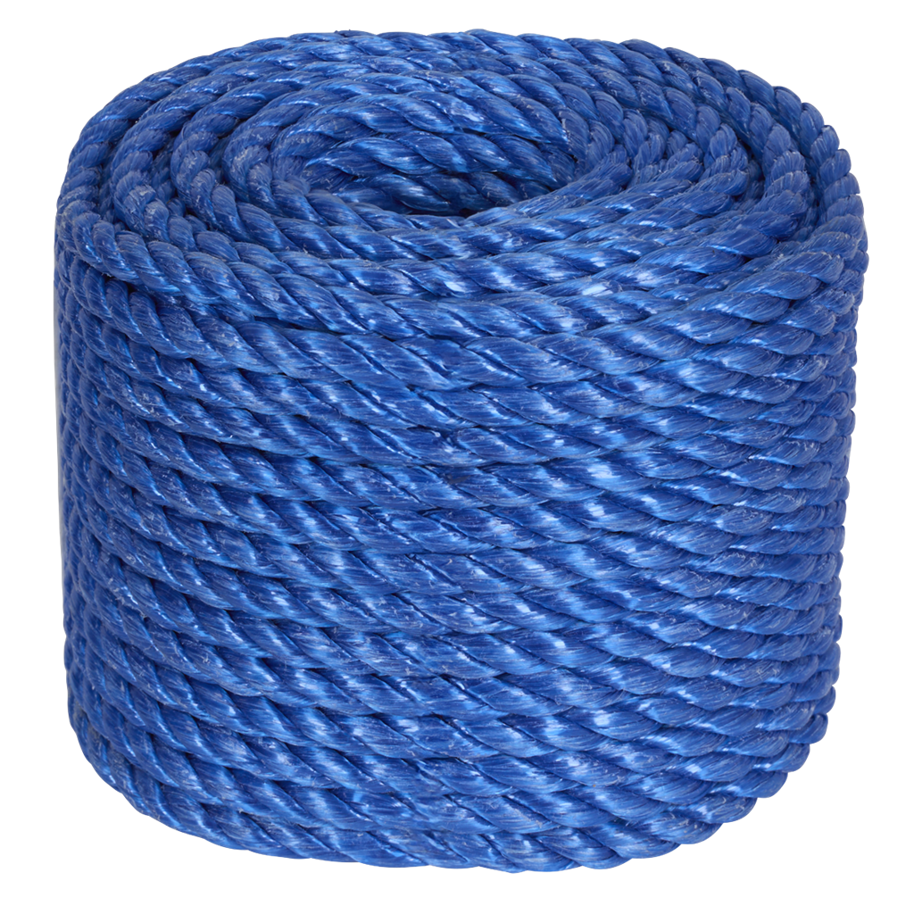 8mm x 30m Polypropylene Split Film Twisted Rope, Blue