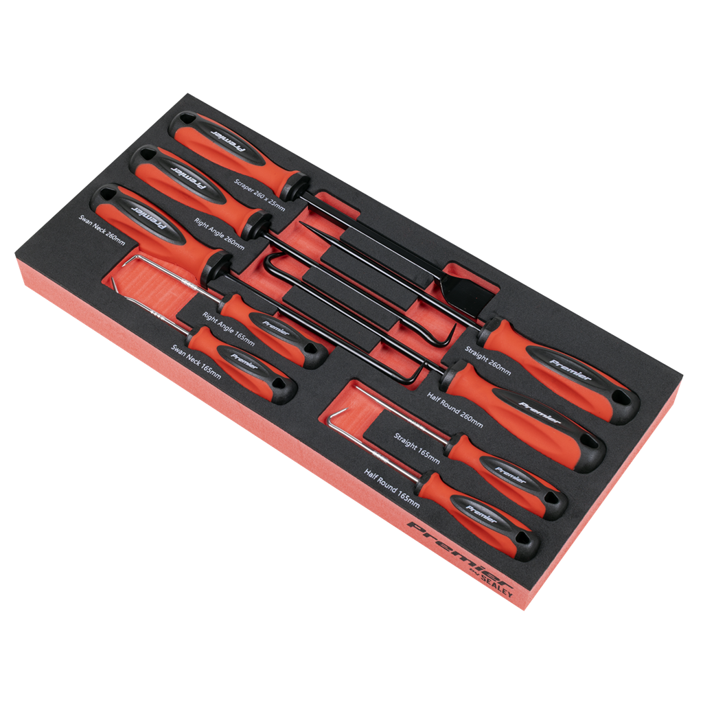 Premier Scraper & Hook Set with Tool Tray 9pc