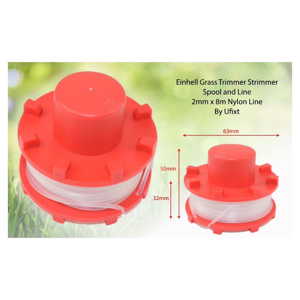 Einhell-Compatible Strimmer Spool & Line 2mm x 8m - Replacement for 3405096