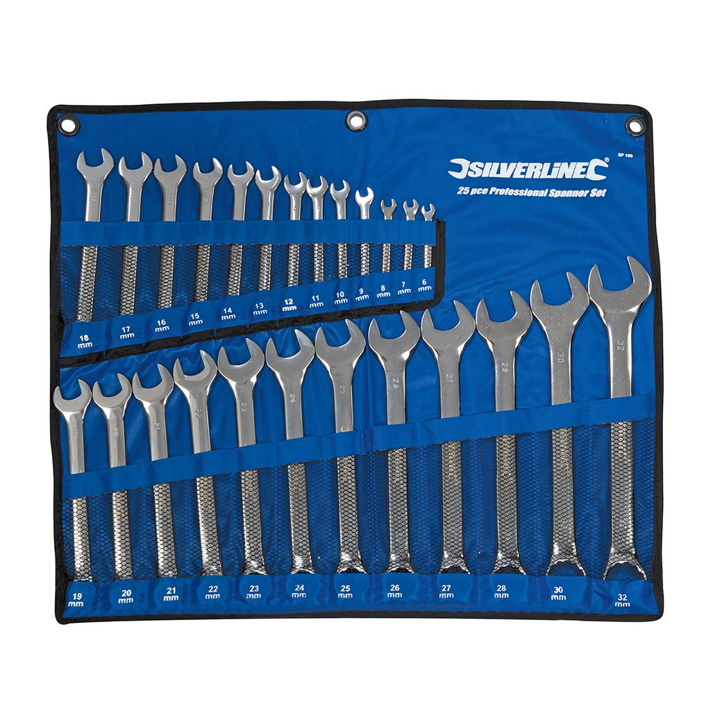 Silverline Combination Spanner Set 25pce - 6 - 32mm