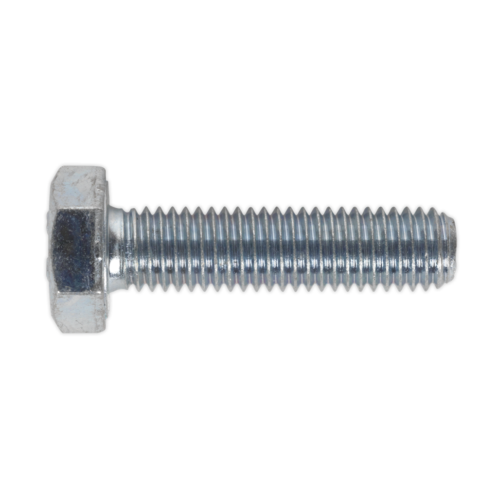 8.8 Zinc Plated HT Setscrew M10 x 40mm, DIN 933 - Pack of 25