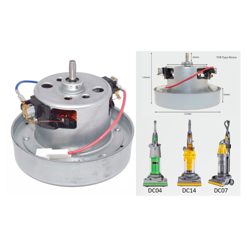 Dyson DC04 / DC07 / DC14 Replacement Motor – YDK / YV-2200 Type, 240V with TOC | Compatible by Ufixt