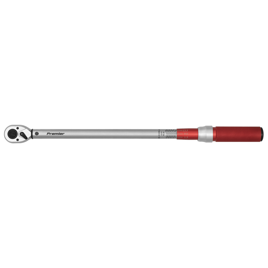 Premier Calibrated Micrometer Torque Wrench 1/2"Sq Drive 60-330Nm