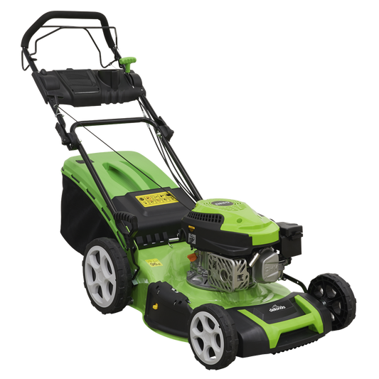 Dellonda Self-Propelled Petrol Lawnmower Grass Cutter with Height Adjustment & Grass Bag 149cc 18"/46cm 4-Stroke Engine