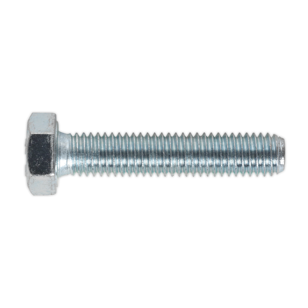 8.8 Zinc Plated HT Setscrew M8 x 40mm, DIN 933 - Pack of 50