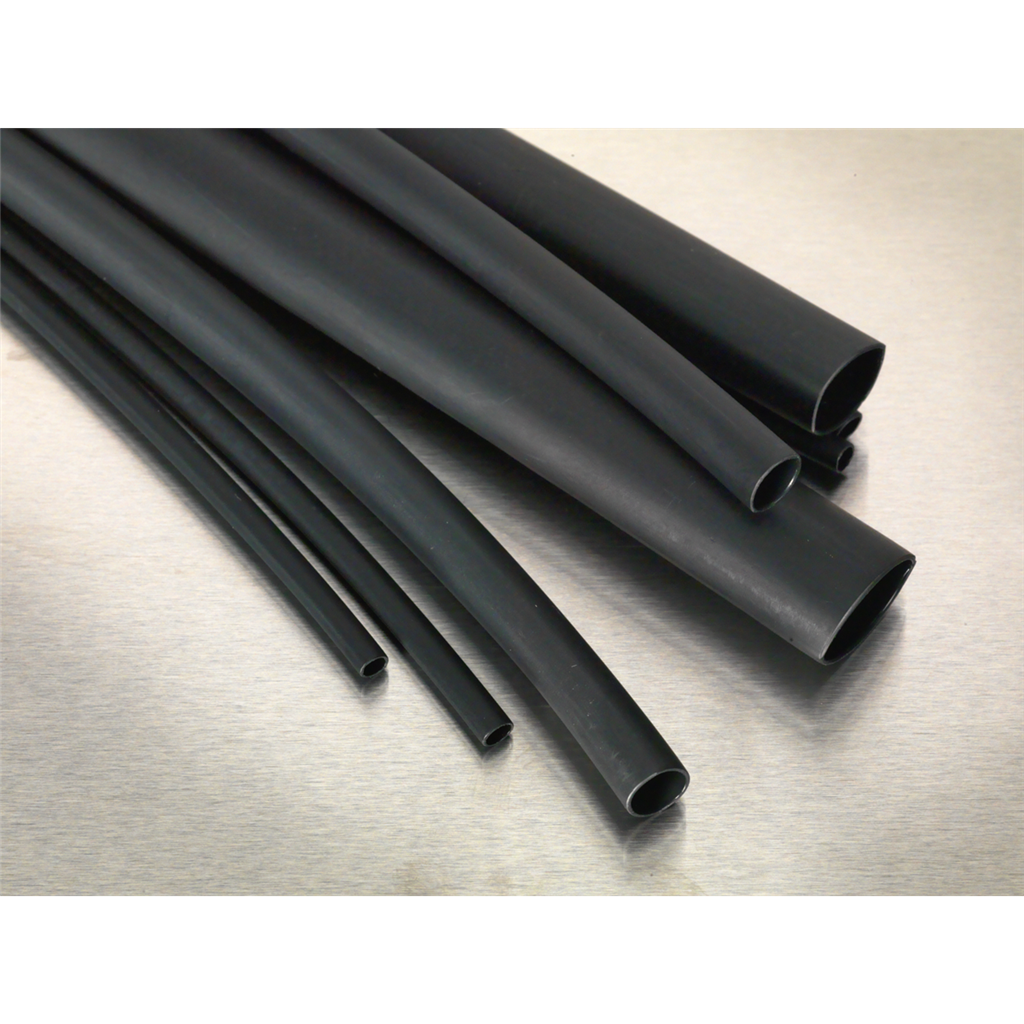 Adhesive Lined Heat Shrink Tubing Assortment 200mm 72pc - Black