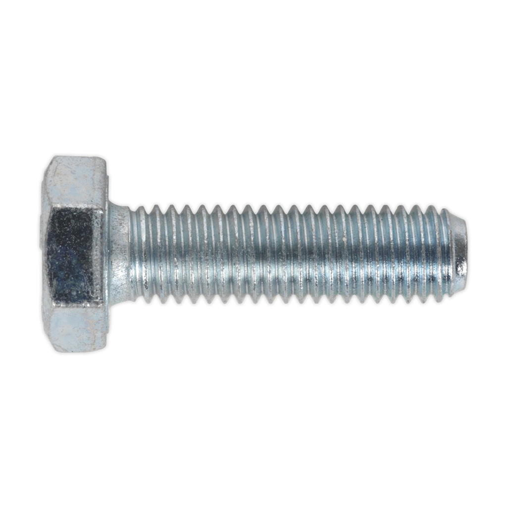 8.8 Zinc Plated HT Setscrew M10 x 35mm, DIN 933 - Pack of 25