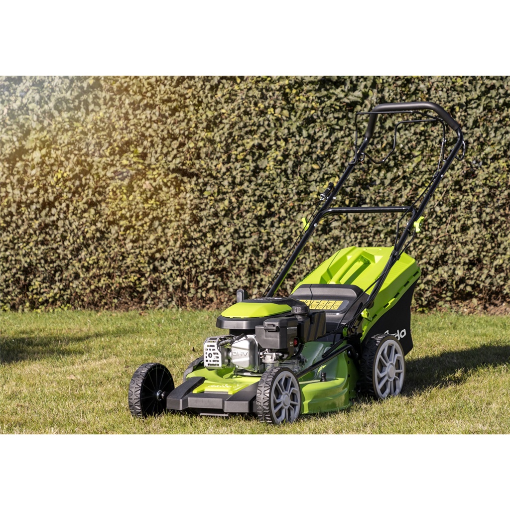 Dellonda Self-Propelled Petrol Lawnmower Grass Cutter with Height Adjustment & Grass Bag 170cc 20"/51cm 4-Stroke Engine