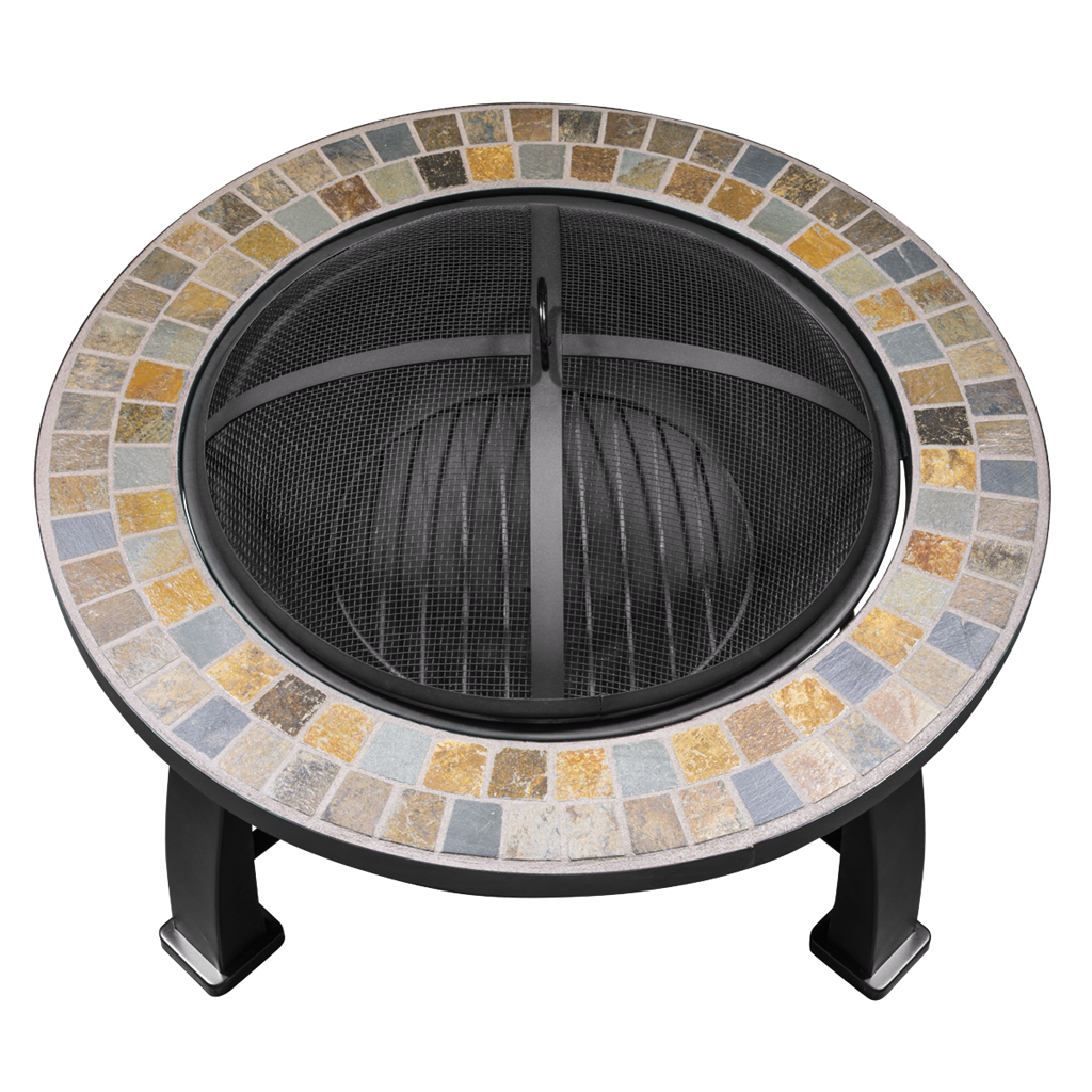 Dellonda 76cm Deluxe Traditional Style Fire Pit/Fireplace/Outdoor Heater - Slate