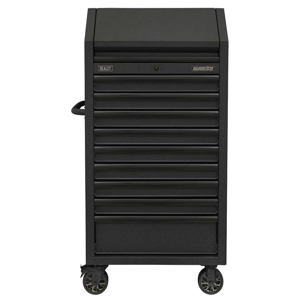 Superline PRO&#174; Black Edition Tower Cabinet with 9 Soft Close Drawers & Power Bar 690mm