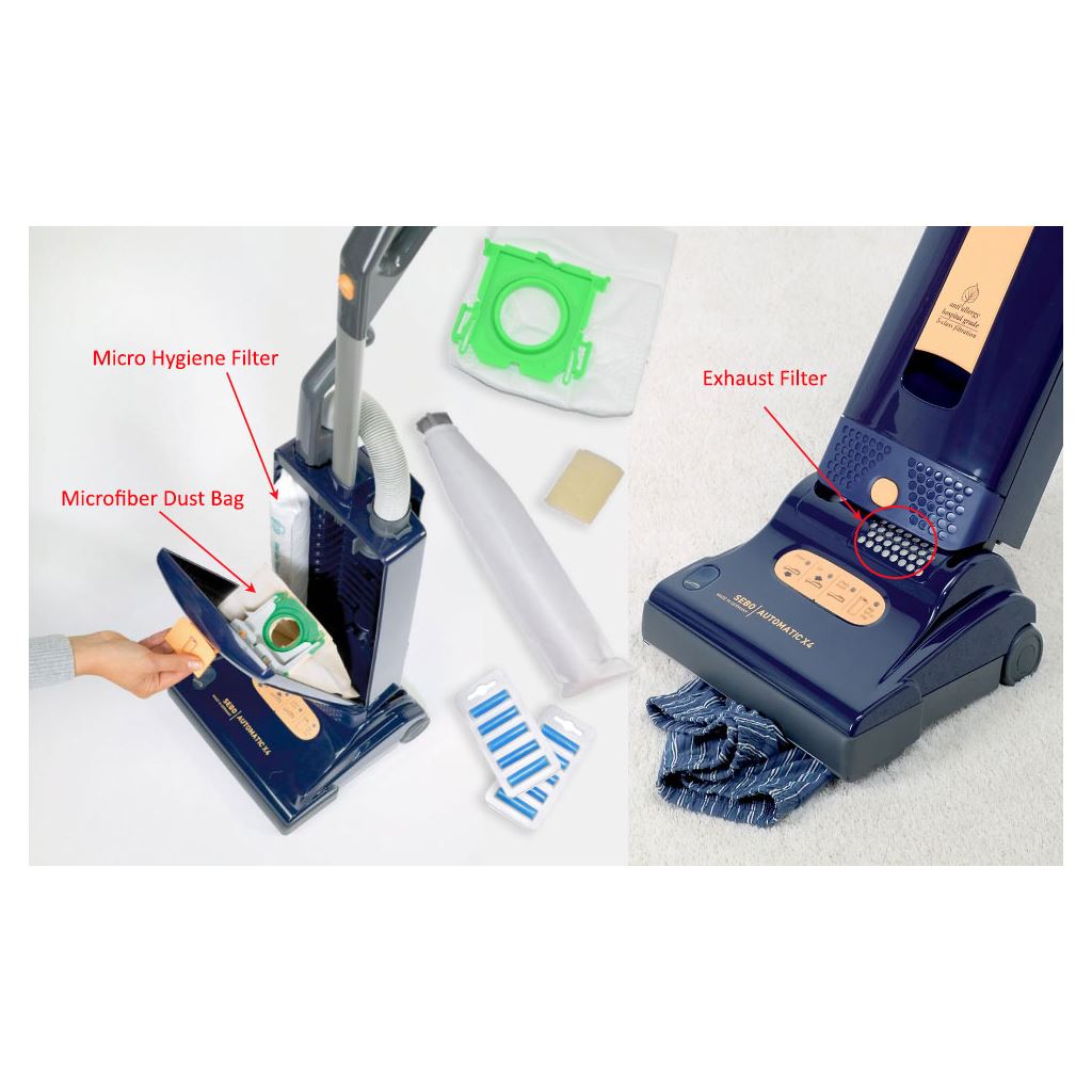 Sebo X Series Microfibre Vacuum Cleaner Bags x10 with Air Fresheners & Filters Service Kit - Compatible by Ufixt