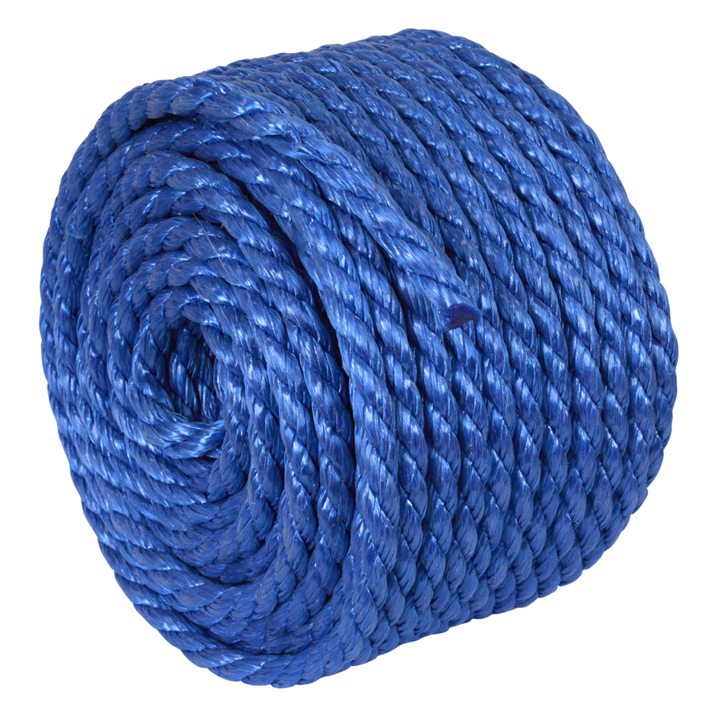 10mm x 30m Polypropylene Split Film Twisted Rope, Blue